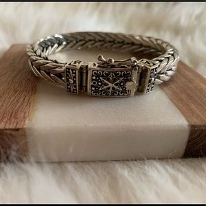 Men’s Bracelet Solid Sterling Silver, .925 Woven Bracelet 8